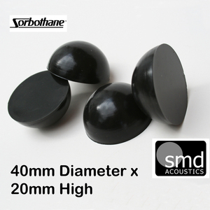 Sorbothane 40mm Isolation Hemispheres