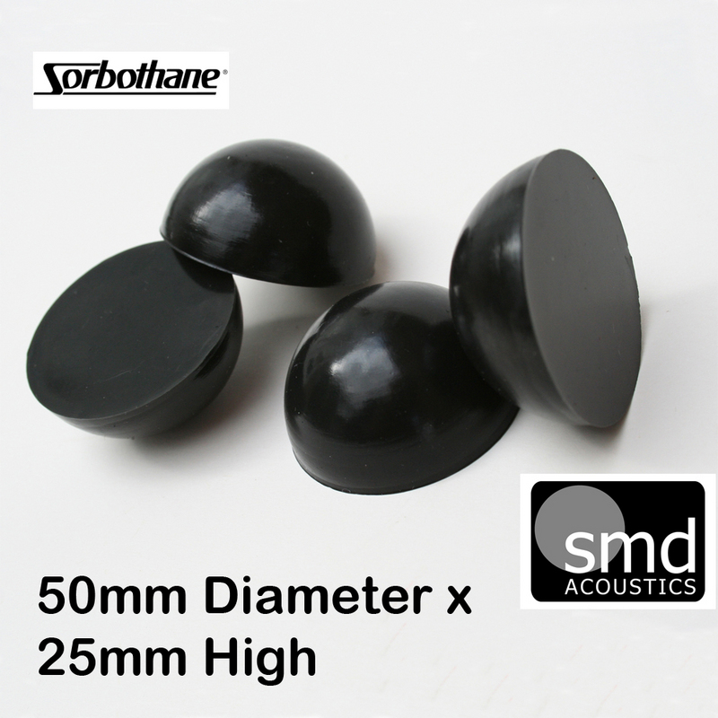 Sorbothane® 50mm Isolation Hemispheres